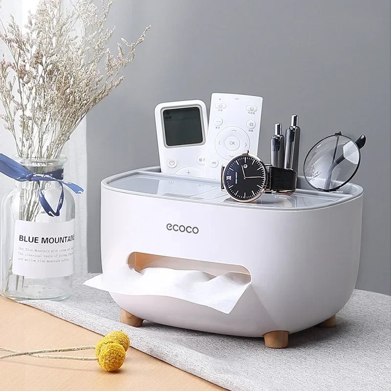 Tissue Box With Multifunctional Holder